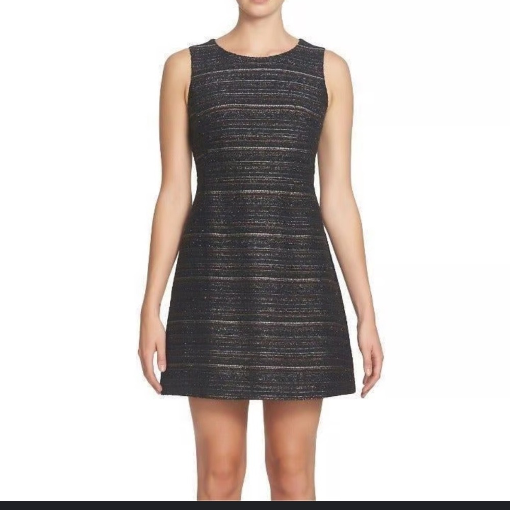 CeCe Black and Gold Sleeveless Dress